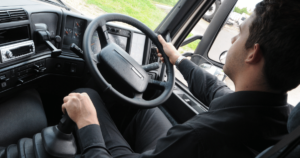 HGV driver steering wheel